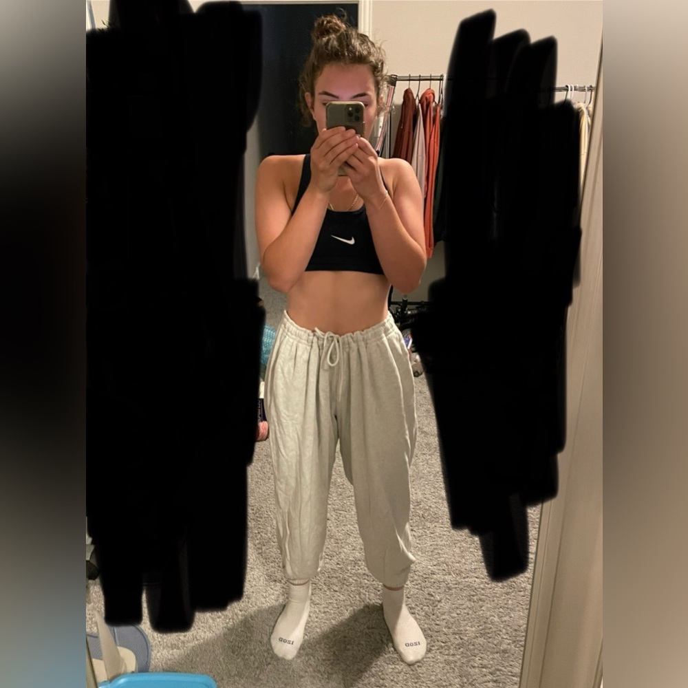XL Divided light grey sweat pants with draw string